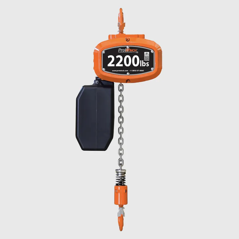 1 ton 2200 lb 208~240/440~480V 2 Speed Electric Chain Hoist 20 ft