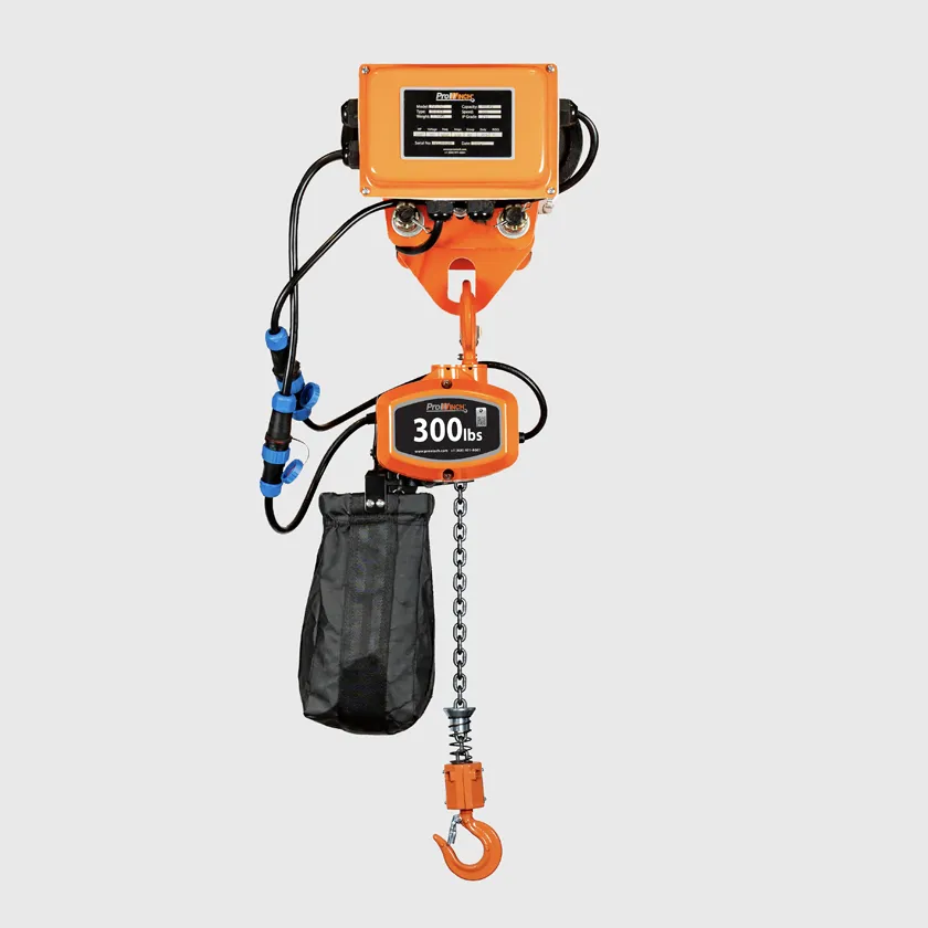 300 lb 110~120V 1 Speed Mini Electric Chain Hoist Power Trolley 15