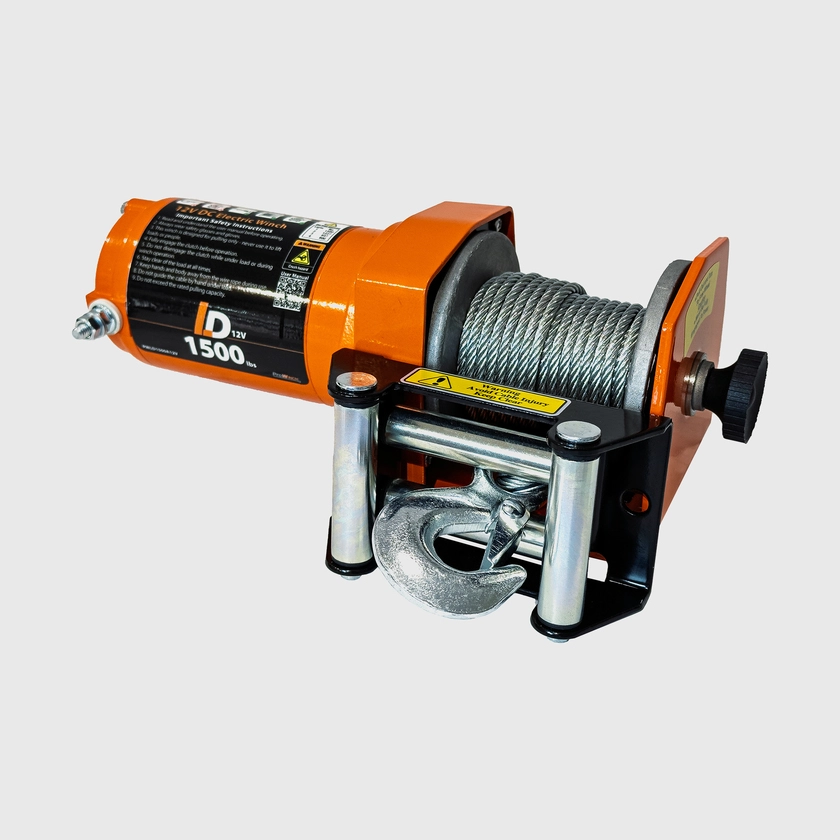 1500 lbs Powered Electric Winch Waterproof 12V DC