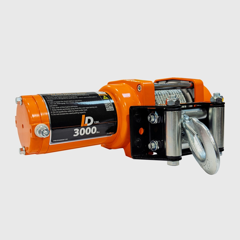 3000 lbs Powered Electric Winch Waterproof 12V DC