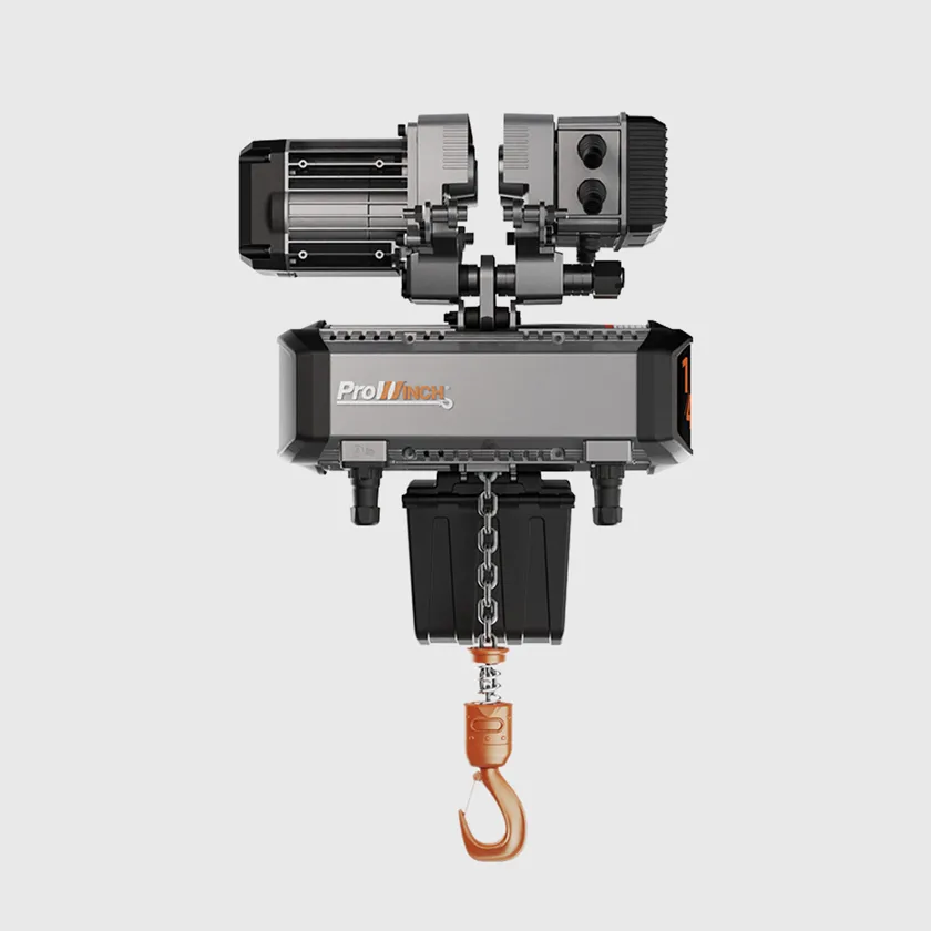 1/4 ton Electric Chain Hoist w/ Power Trolley 2 Speed 208~240V 3ø