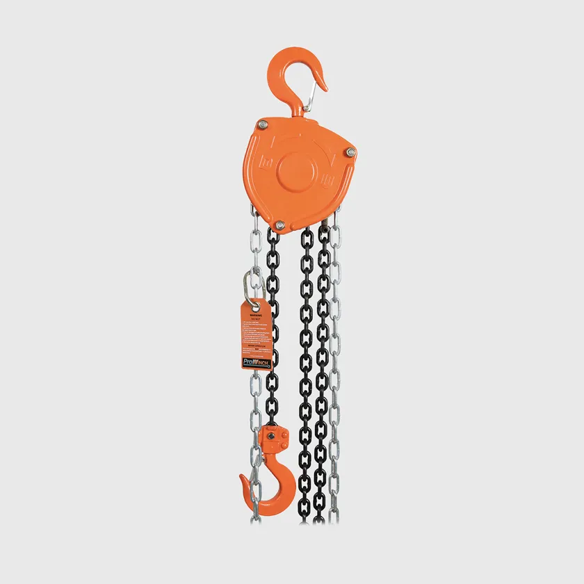 4400 lbs. 2 ton 20 ft Manual Chain Hoist G80 Black Tempered Chain