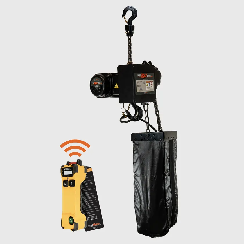 Prowinch 1/2 Ton (1100 Lbs) Electric Chain Hoist - 40ft Japan FEC G80 Chain, 110/120V, 1400W Motor For Stage Rigging & Lifting